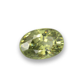 0.64캐럿 천연 골든 그린 데만토이드 가넷, 타원형 컷, 6×4.1 mm, VVS-VS