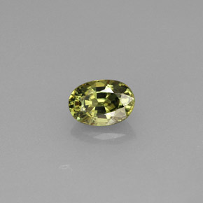 0.66캐럿 천연 골든 그린 데만토이드 가넷, 타원형 컷, 6×4.2 mm, VVS-VS