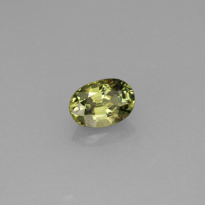 0.66캐럿 천연 골든 그린 데만토이드 가넷, 타원형 컷, 6×4.2 mm, VVS-VS