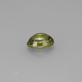 0.74캐럿 천연 골든 그린 데만토이드 가넷, 타원형 컷, 6.1×4.3 mm, VVS-VS