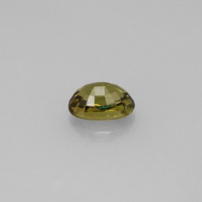 0.77캐럿 천연 녹빛 골든 데만토이드 가넷, 타원형 컷, 6.2×4.2 mm, VVS-VS