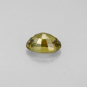 0.75캐럿 천연 골든 그린 데만토이드 가넷, 타원형 컷, 6.3×4.2 mm, VVS-VS