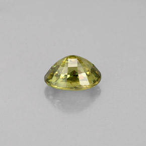 0.75캐럿 천연 골든 그린 데만토이드 가넷, 타원형 컷, 6×4.1 mm, VVS-VS
