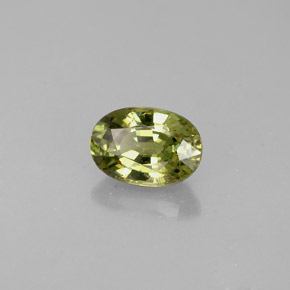 0.66캐럿 천연 골든 그린 데만토이드 가넷, 타원형 컷, 6×4.2 mm, VVS-VS