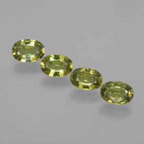 2.22캐럿 천연 골든 그린 데만토이드 가넷 보석, 타원형 컷, 5.9×4 mm, VVS-VS