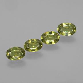 2.22캐럿 천연 골든 그린 데만토이드 가넷 보석, 타원형 컷, 5.9×4 mm, VVS-VS