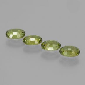 2.22캐럿 천연 골든 그린 데만토이드 가넷 보석, 타원형 컷, 5.9×4 mm, VVS-VS