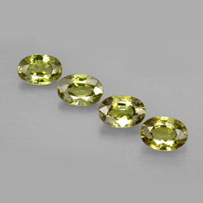 2.45캐럿 천연 골든 그린 데만토이드 가넷 보석, 타원형 컷, 6×4.1 mm, VVS-VS