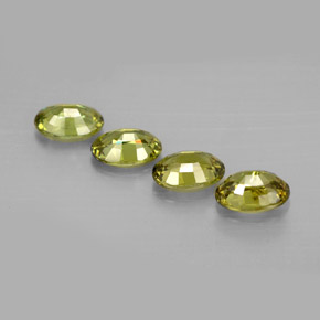 2.45캐럿 천연 골든 그린 데만토이드 가넷 보석, 타원형 컷, 6×4.1 mm, VVS-VS