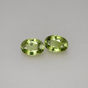 캐럿 천연 골든 그린 데만토이드 가넷 보석, 타원형 컷, 5.9×4.1 mm, VVS-VS
