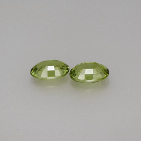 캐럿 천연 골든 그린 데만토이드 가넷 보석, 타원형 컷, 5.9×4.1 mm, VVS-VS