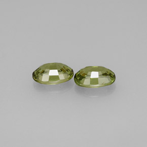캐럿 천연 골든 그린 데만토이드 가넷 보석, 타원형 컷, 5.9×4.1 mm, VVS-VS