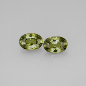 캐럿 천연 골든 그린 데만토이드 가넷 보석, 타원형 컷, 6×4.1 mm, VVS-VS