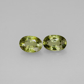 캐럿 천연 골든 그린 데만토이드 가넷 보석, 타원형 컷, 6×4.1 mm, VVS-VS