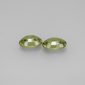 캐럿 천연 골든 그린 데만토이드 가넷 보석, 타원형 컷, 6×4.1 mm, VVS-VS