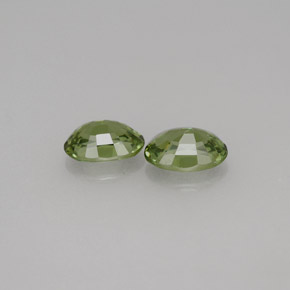 캐럿 천연 골든 그린 데만토이드 가넷 보석, 타원형 컷, 5.9×4.1 mm, VVS-VS