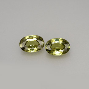 캐럿 천연 골든 그린 데만토이드 가넷 보석, 타원형 컷, 6×4.2 mm, VVS-VS