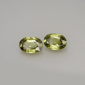 캐럿 천연 골든 그린 데만토이드 가넷 보석, 타원형 컷, 6×4.2 mm, VVS-VS