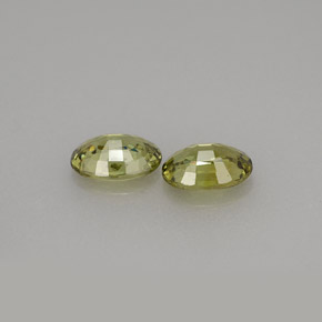 캐럿 천연 골든 그린 데만토이드 가넷 보석, 타원형 컷, 6×4.2 mm, VVS-VS