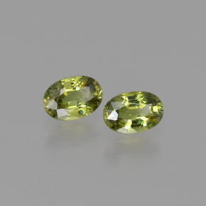캐럿 천연 골든 그린 데만토이드 가넷 보석, 타원형 컷, 5.9×4.1 mm, VVS-VS