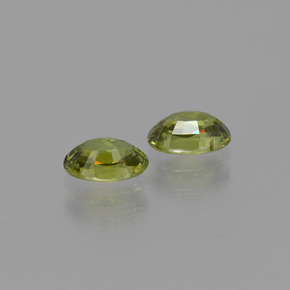 캐럿 천연 골든 그린 데만토이드 가넷 보석, 타원형 컷, 5.9×4.1 mm, VVS-VS