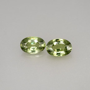 캐럿 천연 골든 그린 데만토이드 가넷 보석, 타원형 컷, 6×4.2 mm, VVS-VS