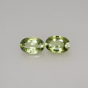 캐럿 천연 골든 그린 데만토이드 가넷 보석, 타원형 컷, 6×4.2 mm, VVS-VS