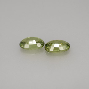 캐럿 천연 골든 그린 데만토이드 가넷 보석, 타원형 컷, 6×4.2 mm, VVS-VS