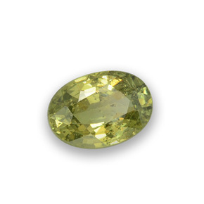 0.53캐럿 천연 라이트 포레스트 그린 데만토이드 가넷, 타원형 컷, 5.8×4.1 mm, VS