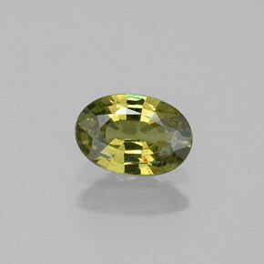 0.47캐럿 천연 골든 그린 데만토이드 가넷, 타원형 컷, 6×4.1 mm, VVS-VS