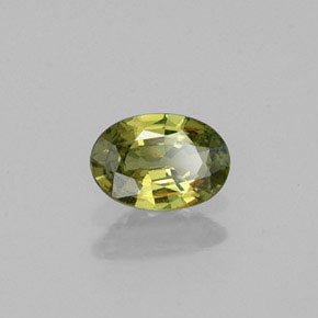 0.47캐럿 천연 골든 그린 데만토이드 가넷, 타원형 컷, 6×4.1 mm, VVS-VS