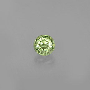 0.32캐럿 천연 골든 그린 데만토이드 가넷, 라운드 컷, 3.66 mm, VS