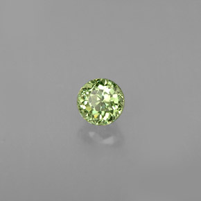 0.32캐럿 천연 골든 그린 데만토이드 가넷, 라운드 컷, 3.66 mm, VS