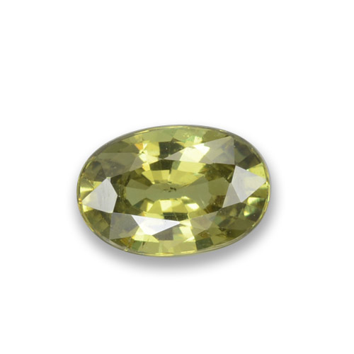 0.58캐럿 천연 따뜻한 포레스트 그린 데만토이드 가넷, 타원형 컷, 6×4.1 mm, VS