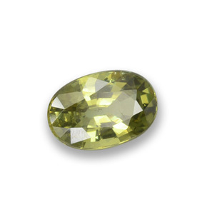 0.58캐럿 천연 따뜻한 포레스트 그린 데만토이드 가넷, 타원형 컷, 6×4.1 mm, VS