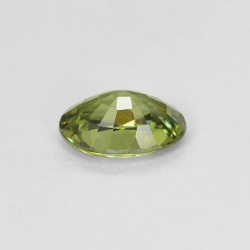 0.58캐럿 천연 미디엄 그린 데만토이드 가넷, 타원형 컷, 6×4.2 mm, VS