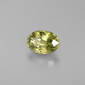 0.66캐럿 천연 골든 그린 데만토이드 가넷, 타원형 컷, 6×4.2 mm, VS