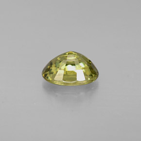 0.74캐럿 천연 골든 그린 데만토이드 가넷, 타원형 컷, 6.2×4.2 mm, VS