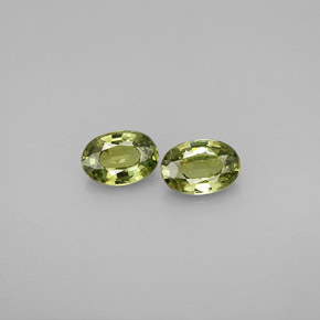 캐럿 천연 골든 그린 데만토이드 가넷 보석, 타원형 컷, 5.8×4 mm, VVS-VS