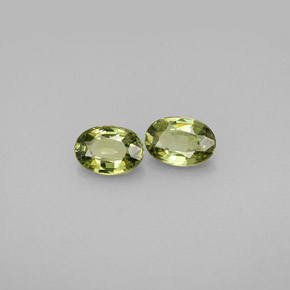 캐럿 천연 골든 그린 데만토이드 가넷 보석, 타원형 컷, 5.8×4 mm, VVS-VS