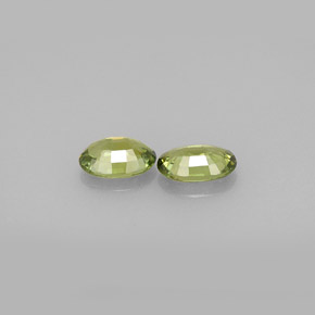 캐럿 천연 골든 그린 데만토이드 가넷 보석, 타원형 컷, 5.8×4 mm, VVS-VS