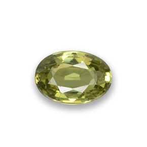 0.53캐럿 천연 따뜻한 포레스트 그린 데만토이드 가넷, 타원형 컷, 5.9×4.1 mm, VS