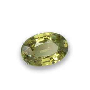 0.54캐럿 천연 골든 그린 데만토이드 가넷, 타원형 컷, 6×4.1 mm, VS