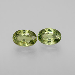 캐럿 천연 골든 그린 데만토이드 가넷 보석, 타원형 컷, 5.9×4.1 mm, VS-SI