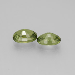 캐럿 천연 골든 그린 데만토이드 가넷 보석, 타원형 컷, 5.9×4.1 mm, VS-SI