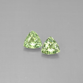 캐럿 천연 그린 데만토이드 가넷 보석, 트릴리언, 4.8×4.6 mm, VS