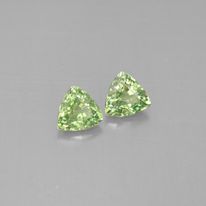 캐럿 천연 그린 데만토이드 가넷 보석, 트릴리언, 4.8×4.6 mm, VS