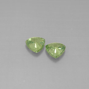 캐럿 천연 그린 데만토이드 가넷 보석, 트릴리언, 4.8×4.6 mm, VS