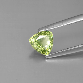 0.57캐럿 천연 그린 데만토이드 가넷, 트릴리언, 5.4×5.2 mm, VS