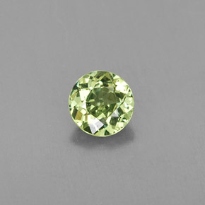 0.47캐럿 천연 그린 데만토이드 가넷, 라운드 컷, 4.69 mm, VVS-VS